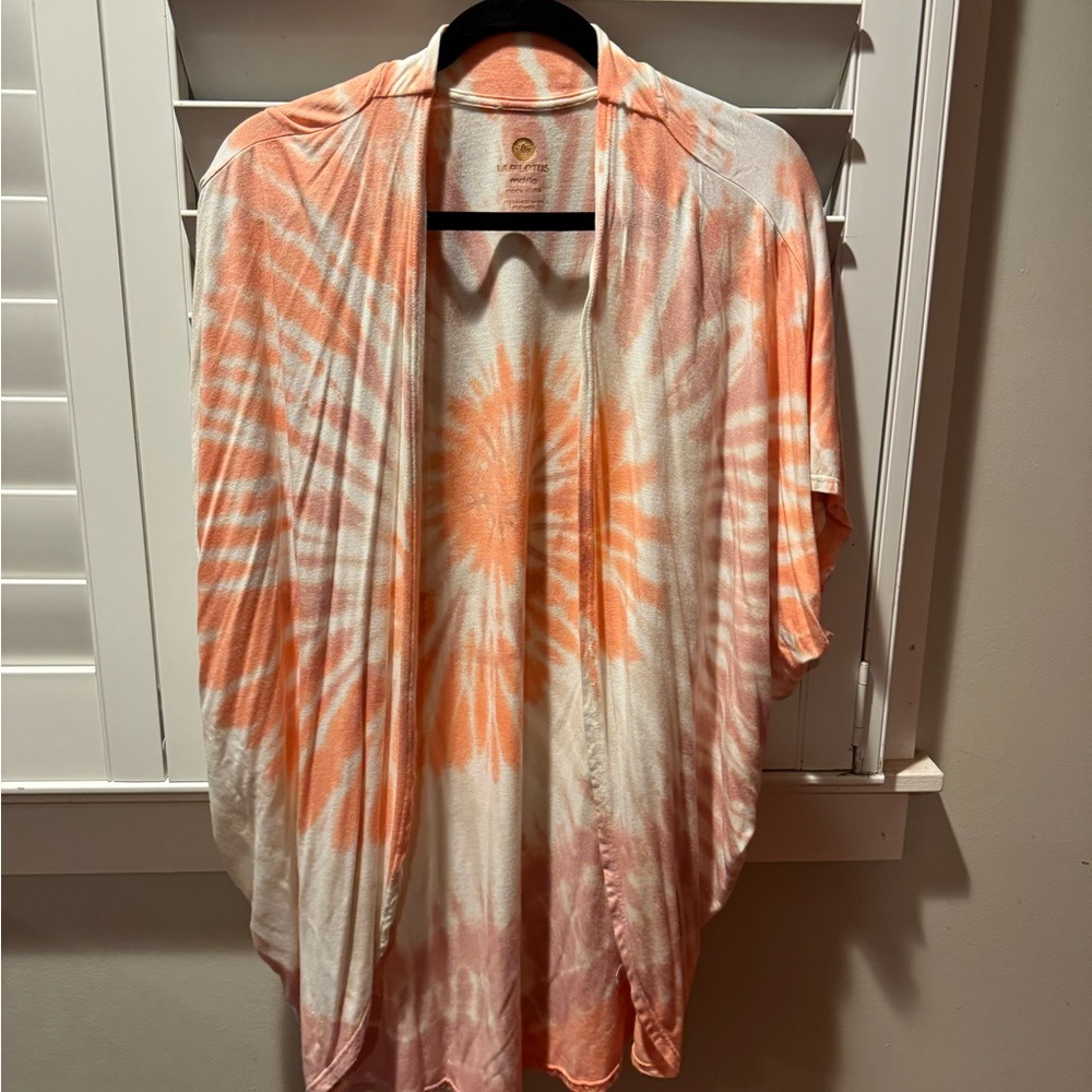 Lily Lotus Peach and Cream Cardigan